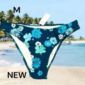 NEW (M) MIRASDAY Bikini Bottom Size Medium Floral Low Waisted